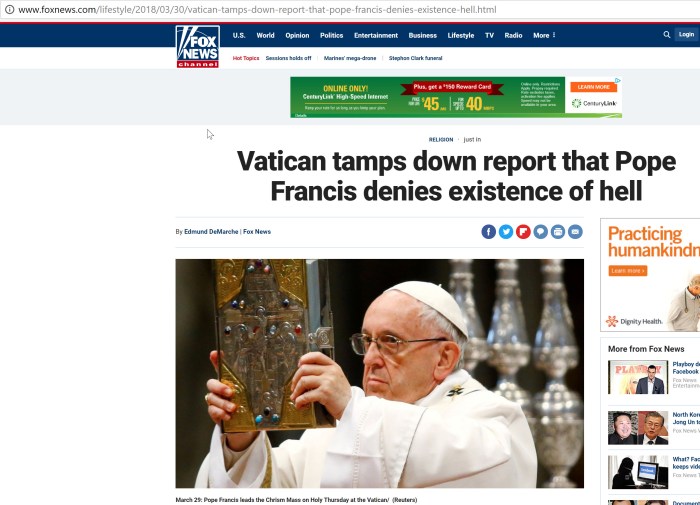 2018-03-30 The Pope, The UFO and The Spy